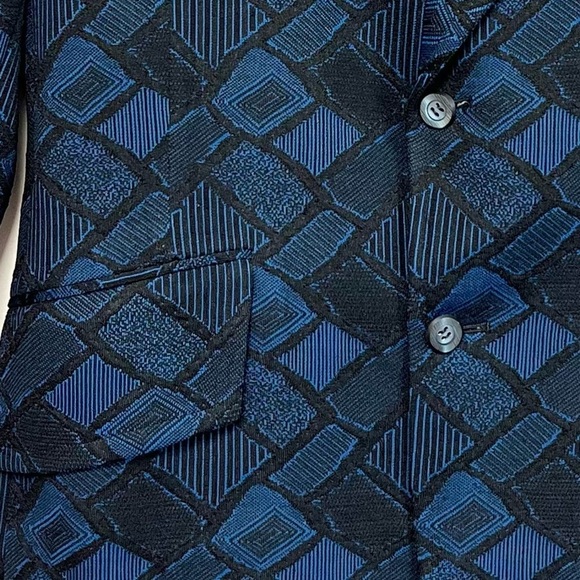 Vintage 70’s Geometric Mod Brocade Detroit Blazer Jacket - Picture 5 of 8